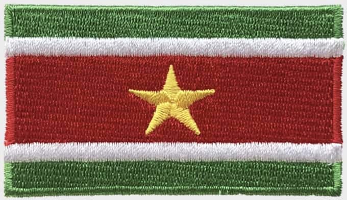 Patchy® – Surinaamse vlag Strijk Embleem Patch 6.5 x 4 cm