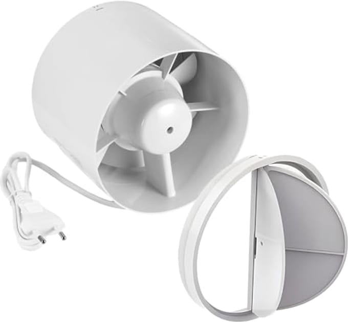 Inline Kanaalventilator voor Huishoudelijke Ventilatie - 100 mm, 130 m³/h
