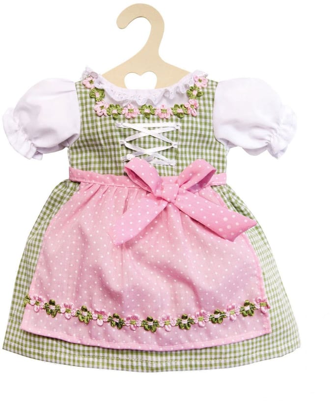 Heless Dirndl roze/blauw - Oktoberfest - poppenkleding 35 tm 45 cm