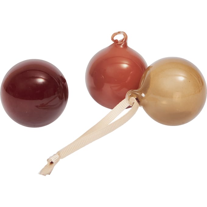 Ferm Living Glazen Baulbes kerstballen - roseate translucent - S