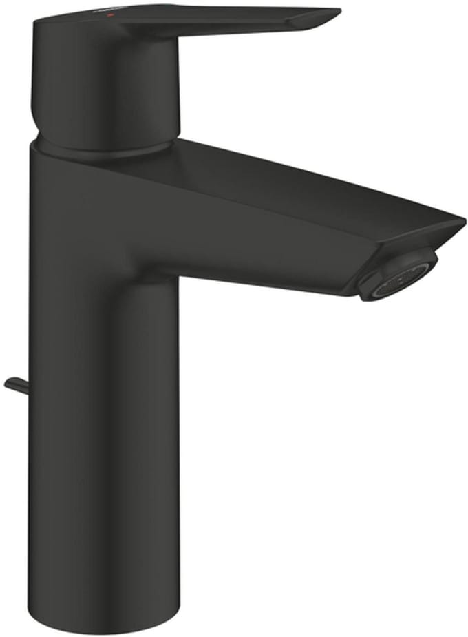 Grohe Start Wastafelmengkraan - opbouw - 12.1cm uitloop - M-size - trek waste - matte black (mat zwart)