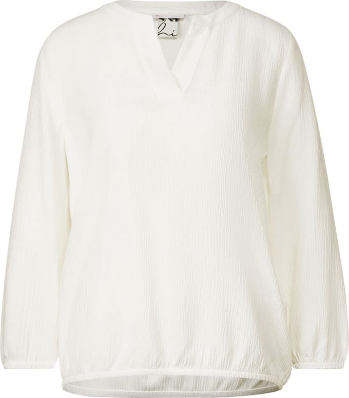 Street One crinkled tunic blouse with gathering maat 44