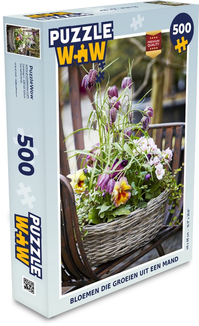 Puzzel Bloemen - Kleuren - Mand - Legpuzzel - Puzzel 500 stukjes
