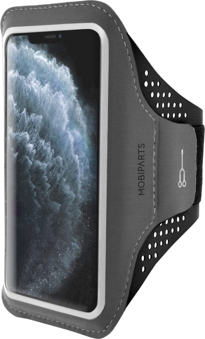 Hardloop Sportarmband geschikt voor Apple iPhone 11 Pro Max - Zwart - Mobiparts