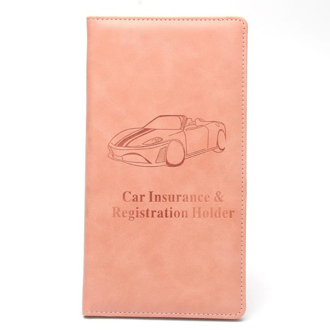 Porte-documents de voiture, Dossier de voiture, Porte-cartes de voiture rose