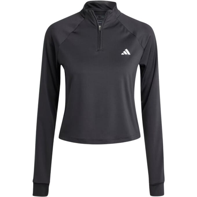 adidas Essentials 1/4 Zip Longsleeve Dames-Zwart
