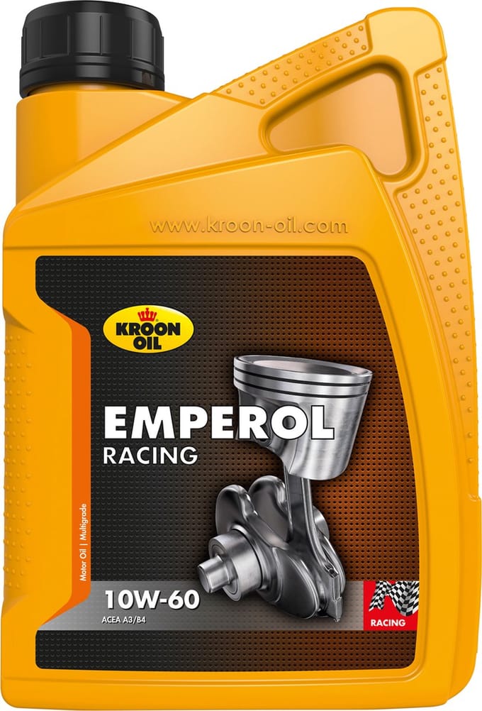 Kroon-Oil Emperol Racing - 10W-60 Motorolie - Vol-Synthetisch - 1 Liter - Transparant