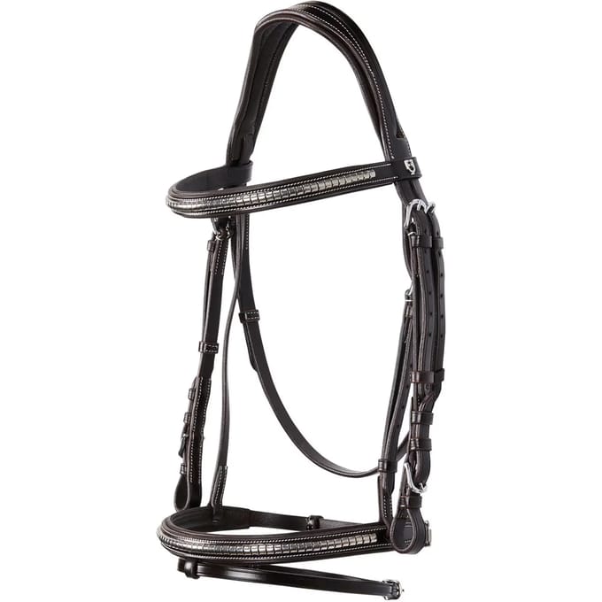 Hippische bridons voor Engelse paarden van leer Equestro NP