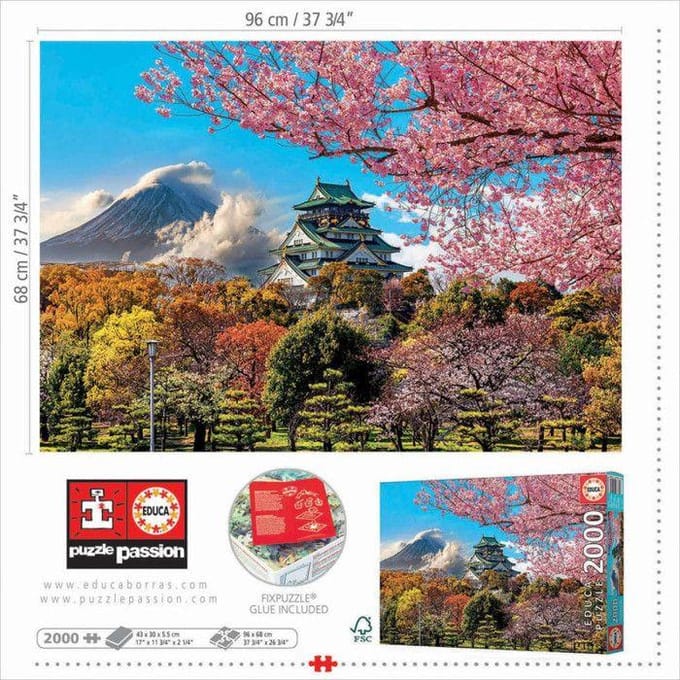 Educa – Puzzel - 2000 stukjes – Osaka kasteel – Legpuzzel