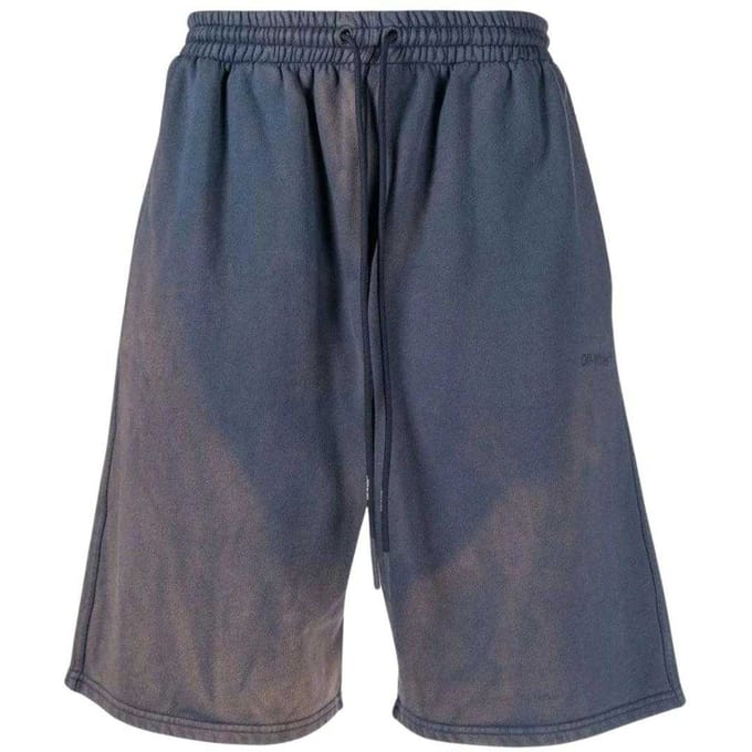 Off-White Heren Diag Tab Skate Vintage Sweat Shorts (Marineblauw)