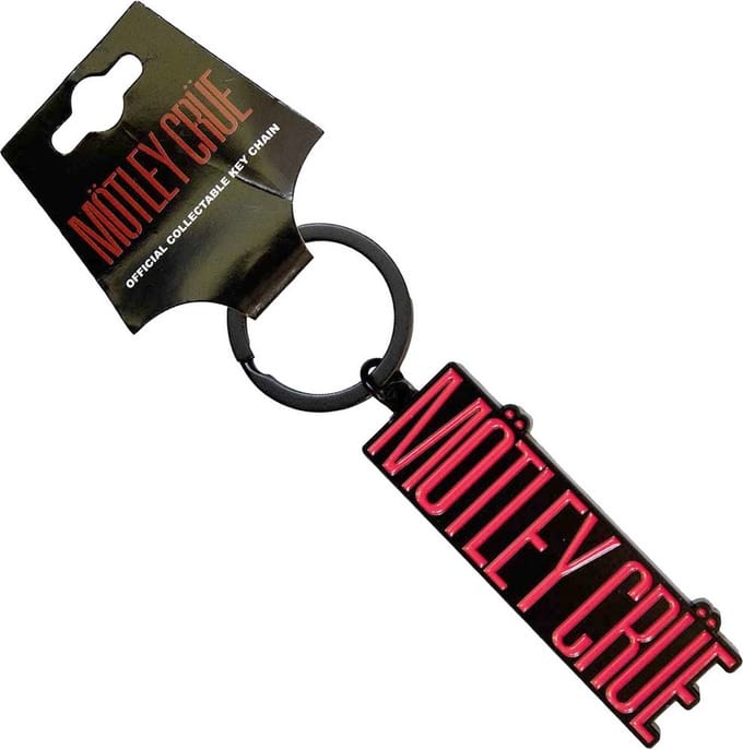 Motley Crue - Logo Sleutelhanger - Rood/Zwart