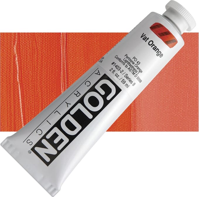 Golden Heavy Body Acrylverf Serie 8 Vat Orange