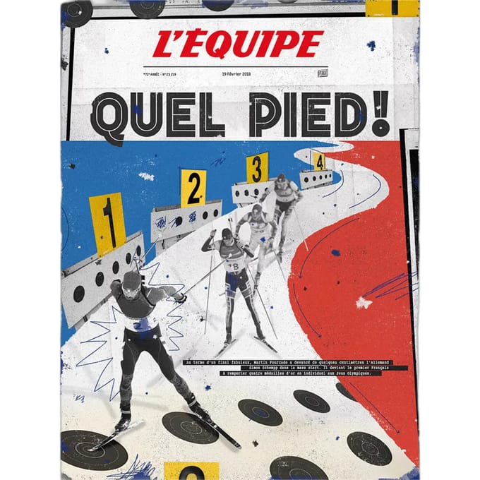 Fotolijst Plakat L'Equipe - Fourcade