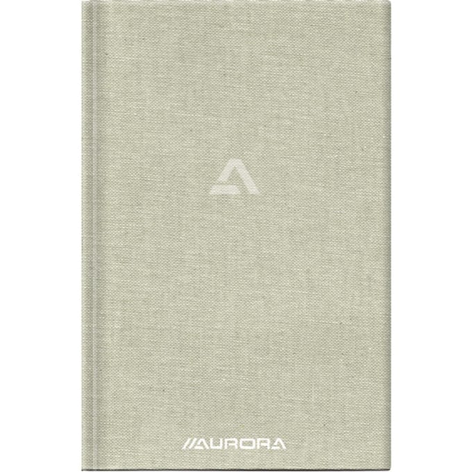 Notitieboek Aurora A5 lijn 192 pagina's 80g linnen grijs