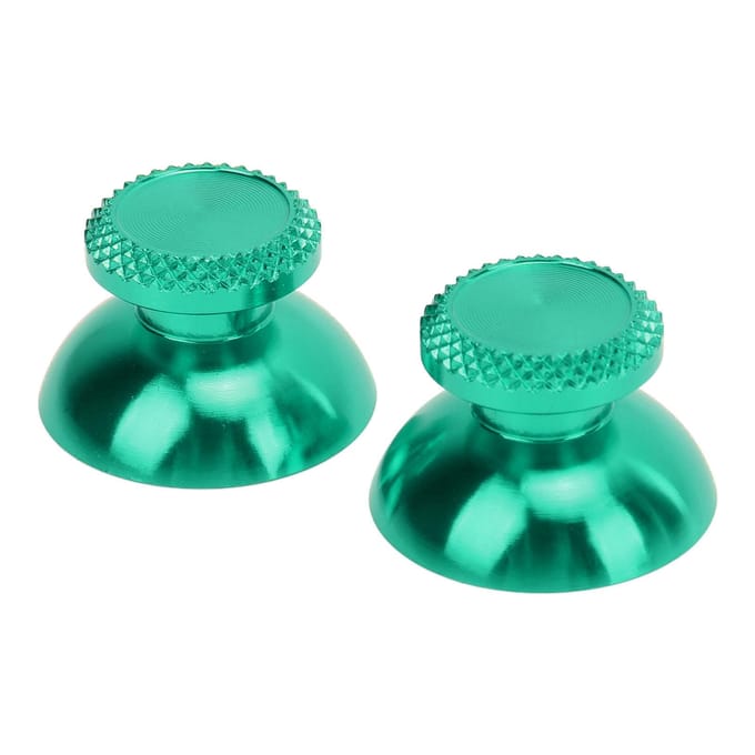 2 Pièces Métal Analog Grips Stick Thumbsticks Manette Alliage d'Aluminium Métallique Joystick Jeu Portable vert