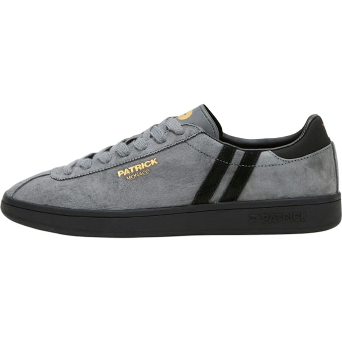 Patrick Mens Monaco Suède Cupsole Sneakers (Charcoal/Zwart)