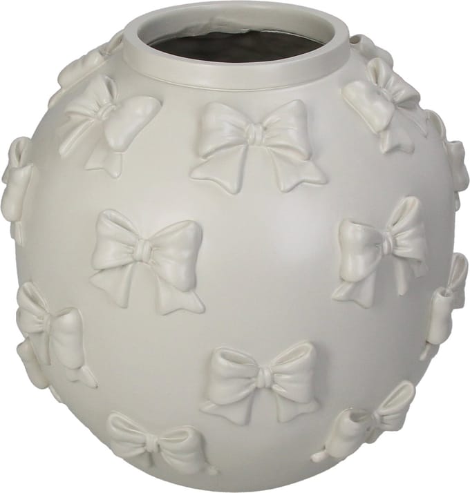 Vaas Strik Polyresin Ivoor 22x22x21cm