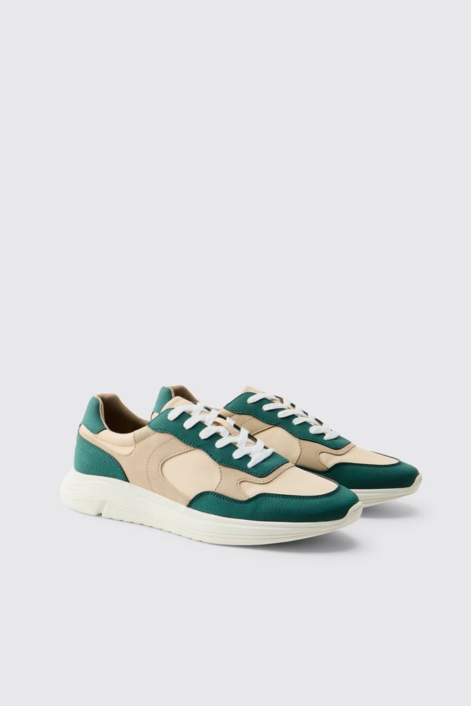 Chunky Colour Block Trainer | Forest | Size 41
