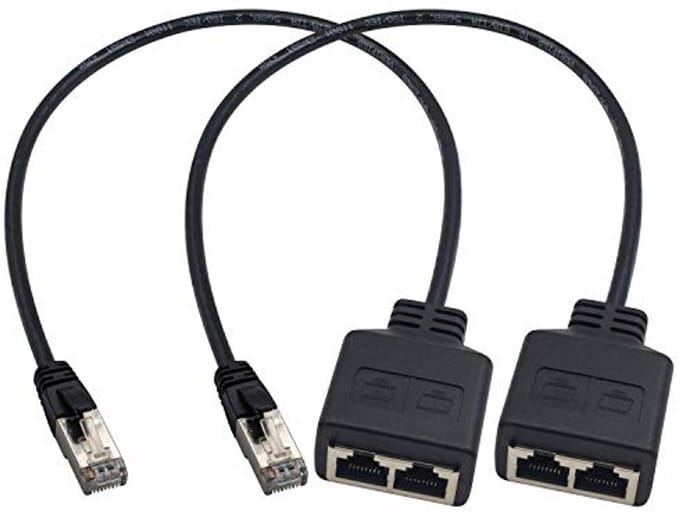 RJ45 Ethernet Splitter 1 naar 2 - Cat 5/Cat 6 Netwerk Adapter 50cm