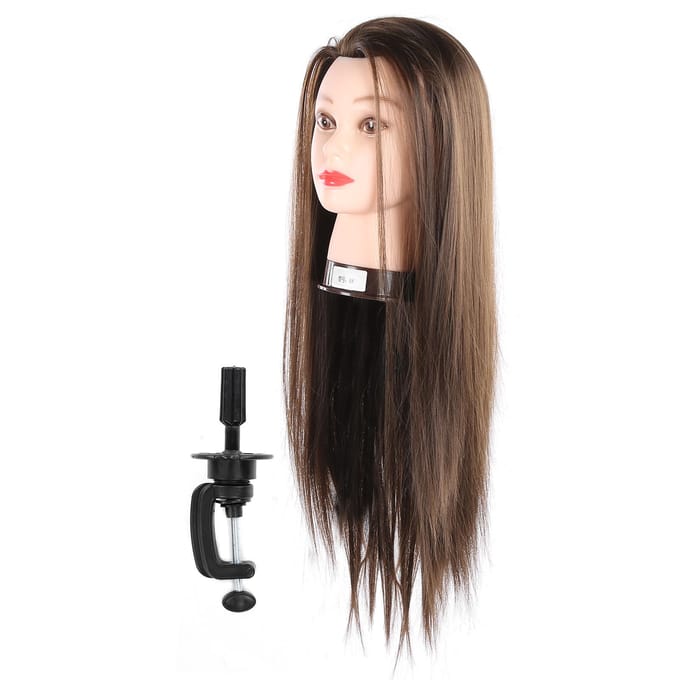 Professionele mannequin hoofd kapperstraining hoofd voor haarstyling vlechten 65cm black