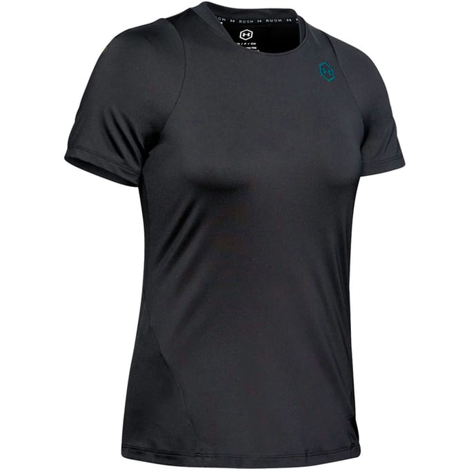 Under Armour Rush SS Dames Sportshirt - Maat XS - Black