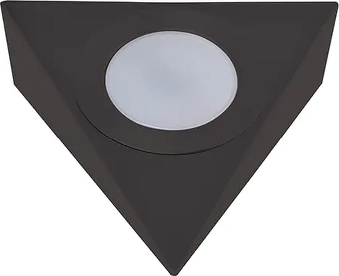 LED driehoekspot mat zwart 230V