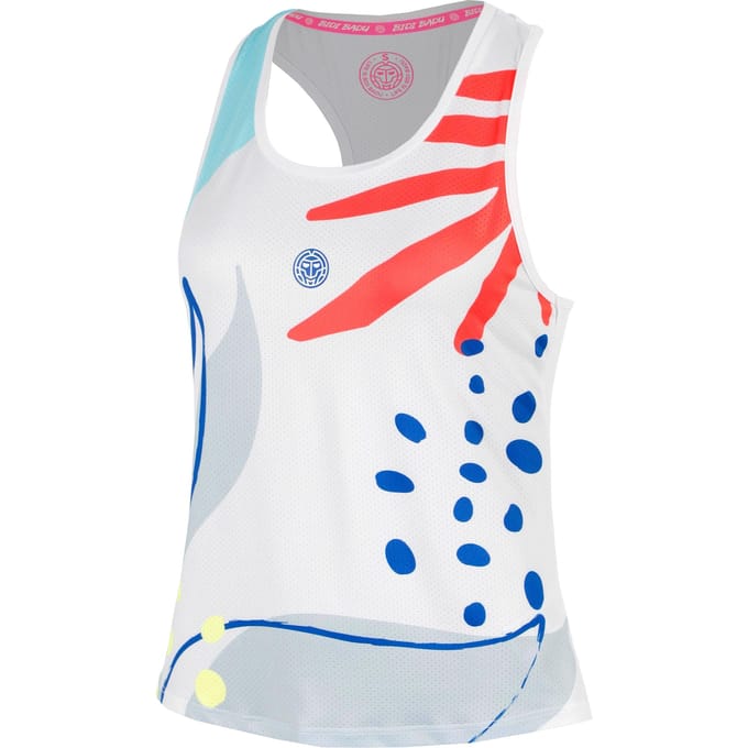 BIDI BADU Hey Laguna Racerback Tanktop Dames-wit, veelkleurig