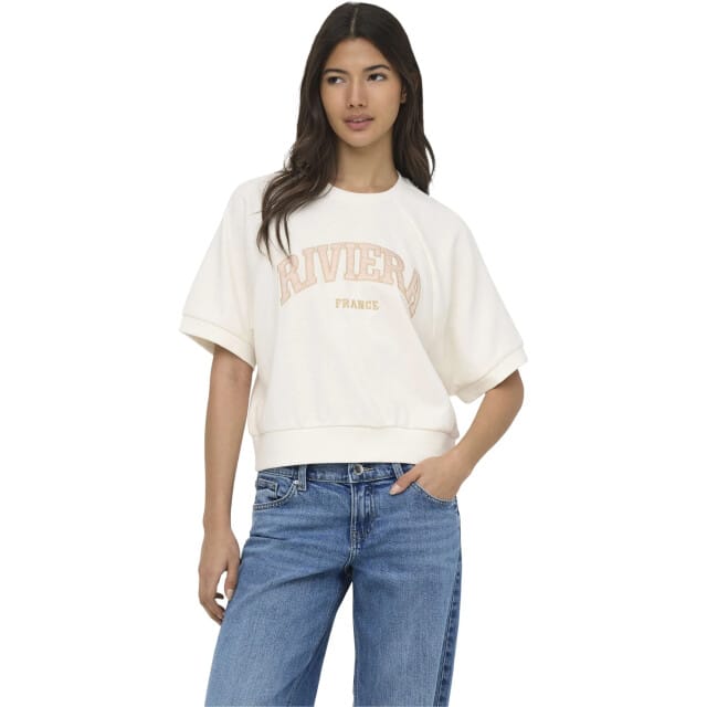 Only Onldaze s/s raglan ub swt cloud dancer/riviera