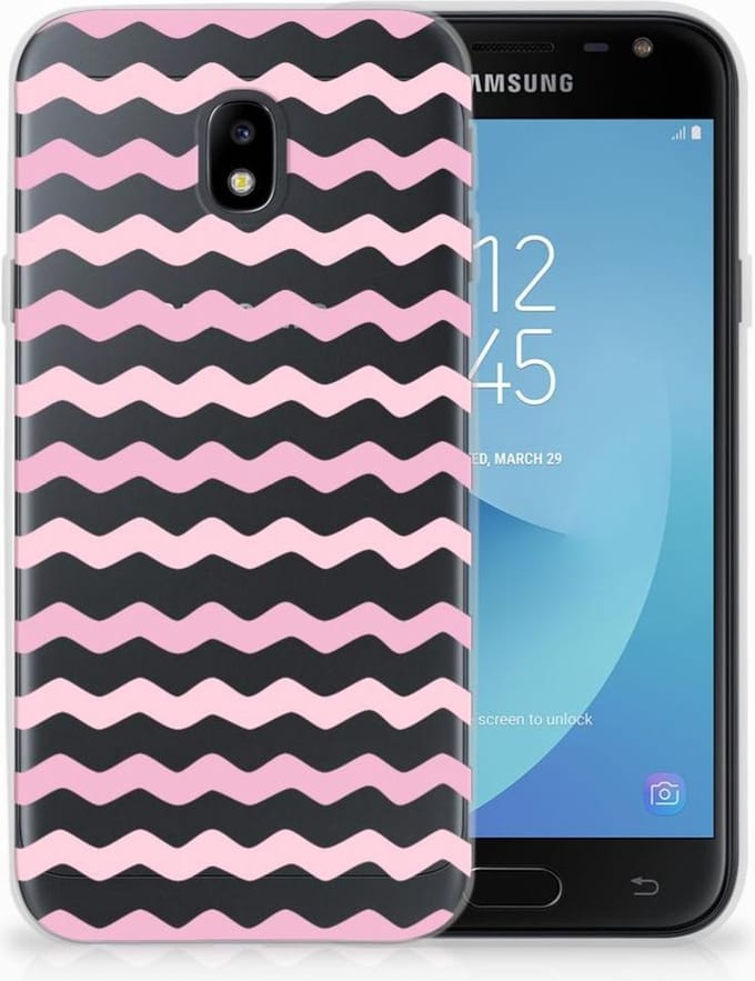 Samsung Galaxy J3 2017 TPU bumper Waves Roze