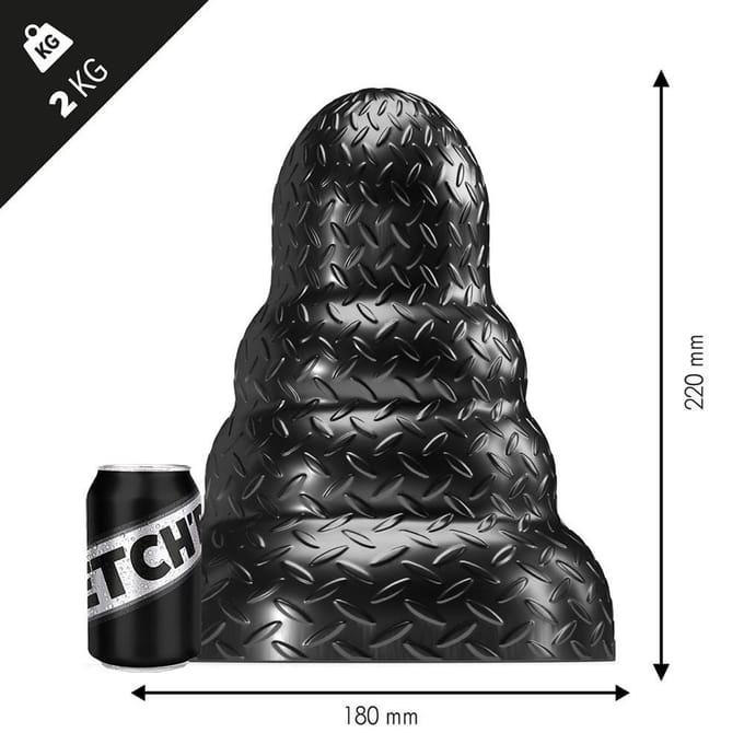 Stretch'r - Tripole - XXL Buttplug - Zwart Metallic L