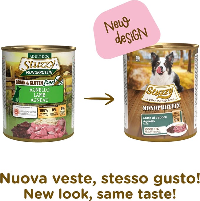 Stuzzy Monoprotein Lam - Hond - Natvoer - Glutenvrij - 800 gr