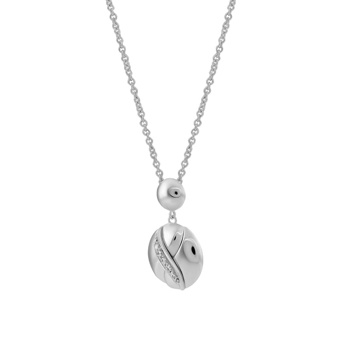 Orphelia Dames 925 Sterling Zilveren Hanger met Ketting - Wit ZH-4487