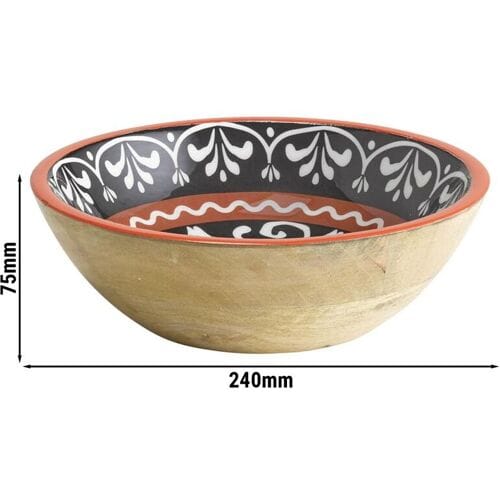 GGM Gastro (6 Stück) Schale - MANGO - Holz - 1,1 Liter - Ø 240mm - Sicily