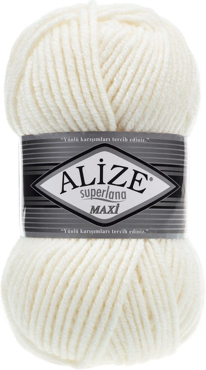 Alize Superlana Maxi 62 Light Cream Pakket 5 Bollen 500 Gram