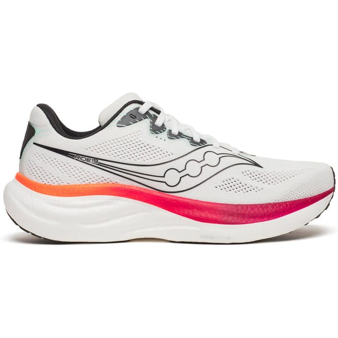 Saucony Ride 19 - Hardloopschoenen - Wit/Crimson - 45