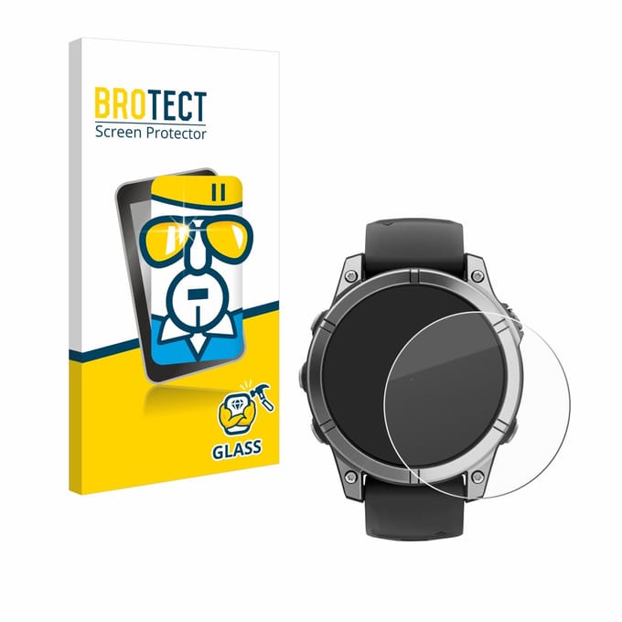 BROTECT - Glas Screenprotector voor Garmin Fenix E - Gehard Beschermglas 9H