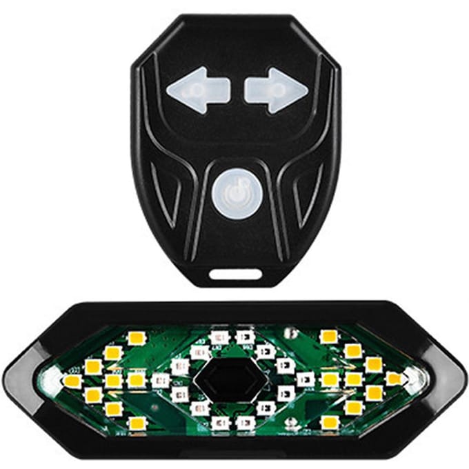 Slimme Fiets Richtingaanwijzer USB Oplaadbaar Fiets Achterlicht Achterlicht Draadloze Afstandsbediening LED zwart