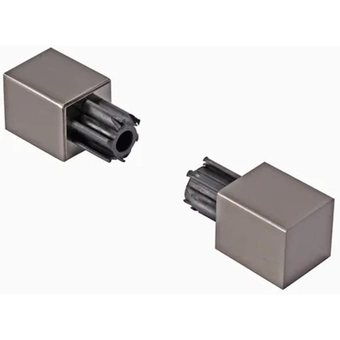 Decomode Gordijnknop Cube Rvs 20mm - 2 Stuks