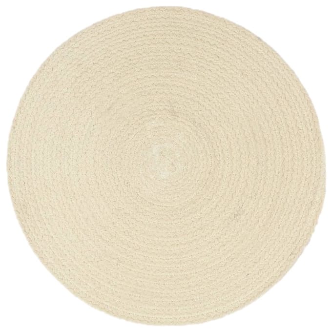 vidaXL Placemats 4 st rond 38 cm katoen natuurlijk