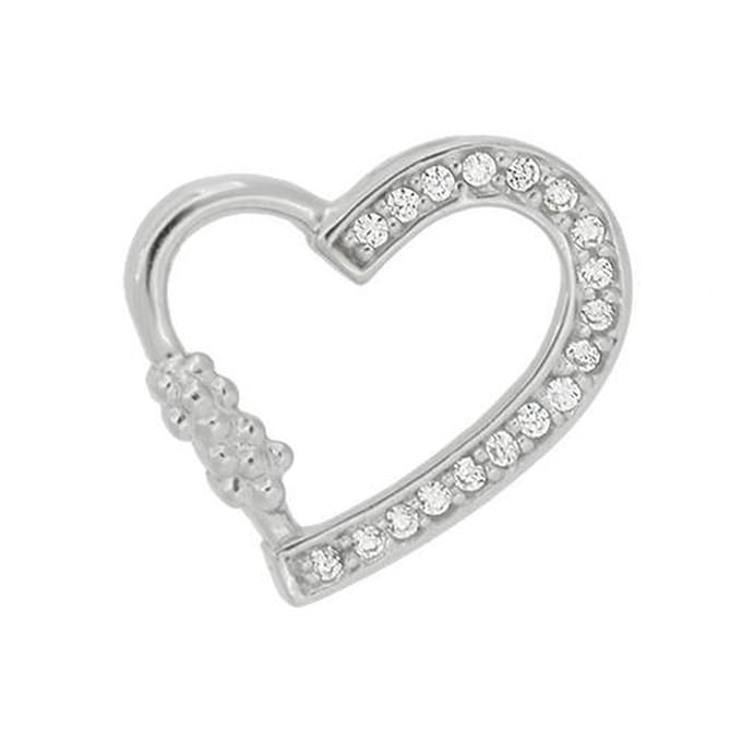 Blinx Jewels Zilveren Hanger Hartje Steentjes