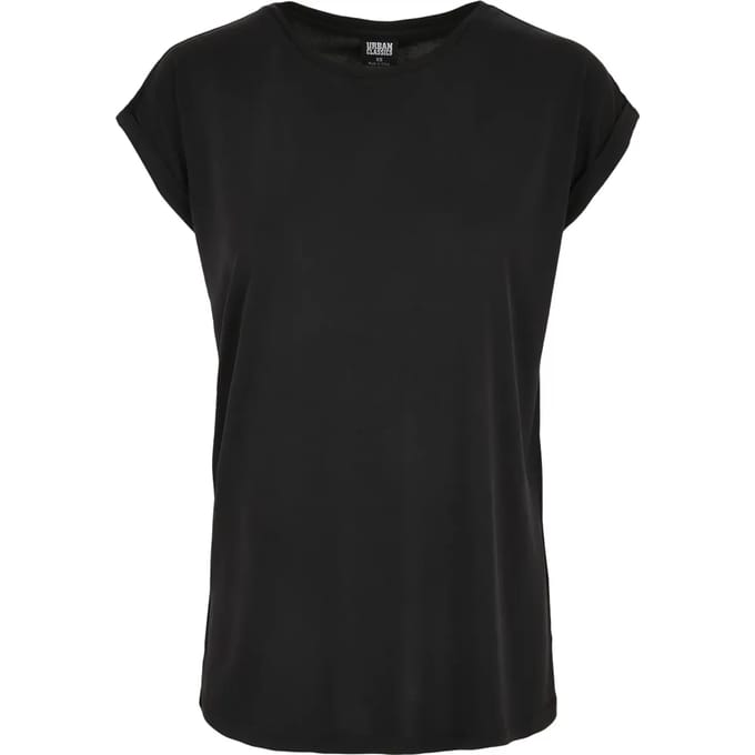 Urban Classics - Extended Shoulder Dames Tshirt - M - Zwart
