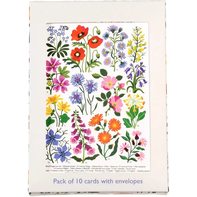 Verjaardagskaart met wilde bloemen Rex London (x10)