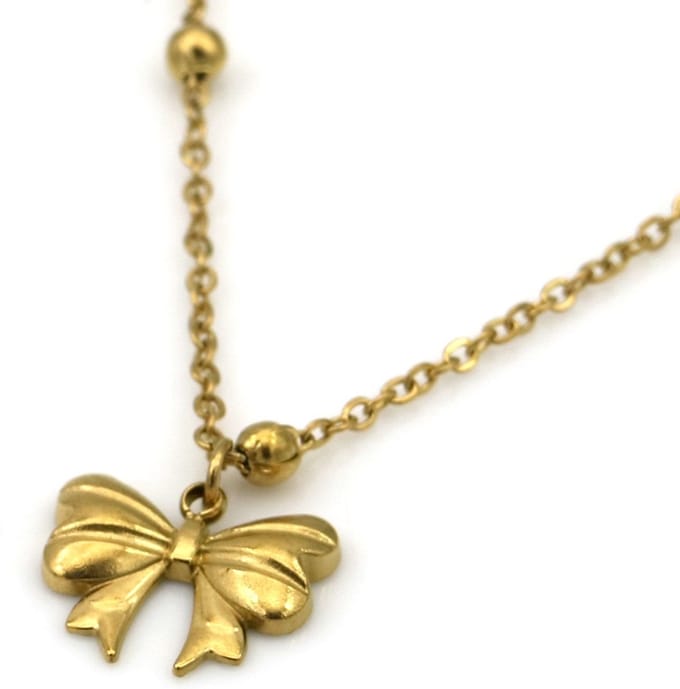Ketting - RVS - strikje - 40-45 cm