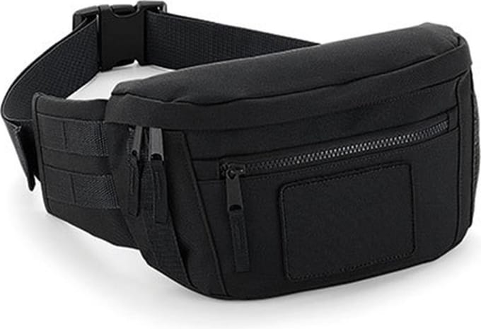 Bagbase - Molle Heuptas - Fanny pack - Money belt - Heuptasje dames - 2,5 liter - Polyester - zwart