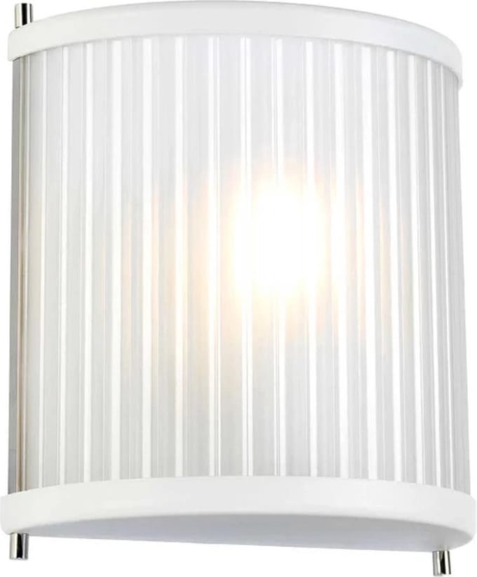 Elstead Lighting LED Wandlamp Corona | 1X E27 Max 60W | White Satin Painted/ Polished Nickel