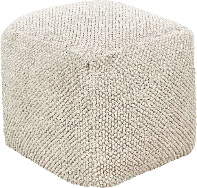 JOARA - Poef - Lichtbeige - Katoen