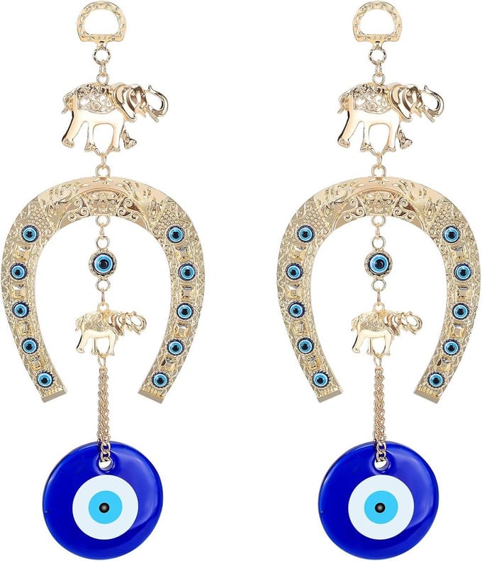 Beschermende Olifant Amulet met Boze Oog voor Auto en Thuis