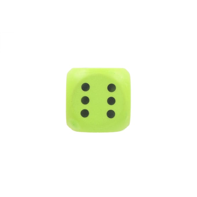 Dobbelsteen soft 16cm groen