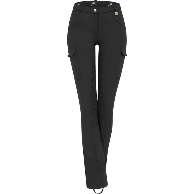 E.l.t. Micro Jodhpur Cargo Silicone Rijbroek Voor Dames Zwart 42 Vrouw