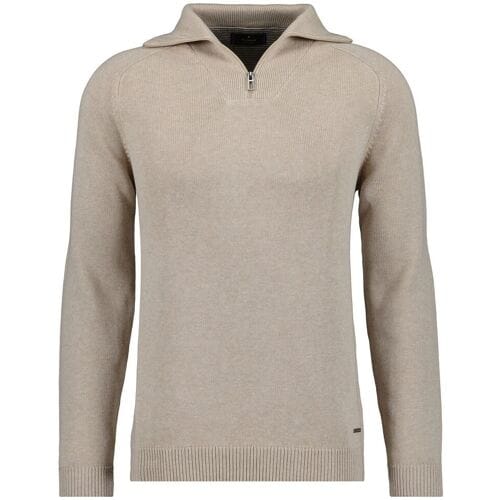 Ragman Trui Cotton Troyer Zip Raglan Sleeve Zand / male
